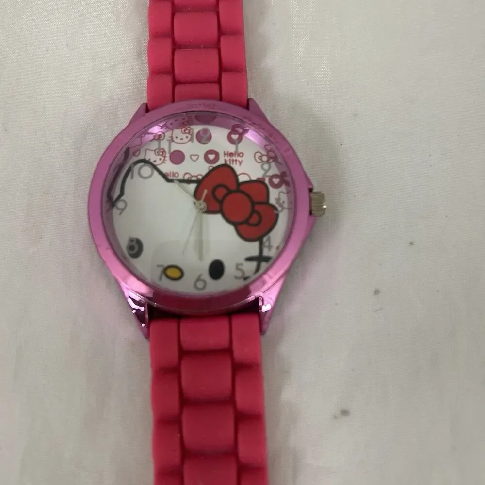Hello Kitty Pink Wrist Watch Cute Girls Kids Women Quartz Watch